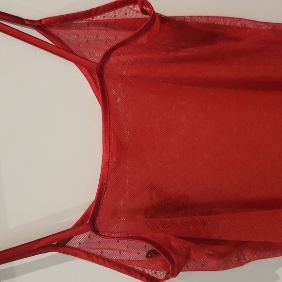 Intimissimi Lace camisole red spaghetti straps floral embroidery Women's S - Picture 7 of 11